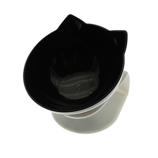 Double Cat Bowl With Stand Pet Dog Raised Non-slip Cat Food Bowl