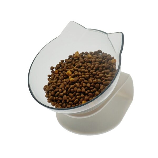 Double Cat Bowl With Stand Pet Dog Raised Non-slip Cat Food Bowl