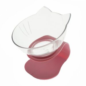 Double Cat Bowl With Stand Pet Dog Raised Non-slip Cat Food Bowl