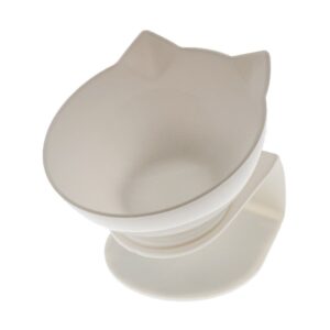 Double Cat Bowl With Stand Pet Dog Raised Non-slip Cat Food Bowl