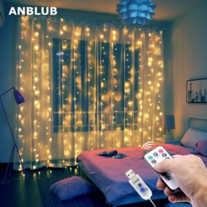 USB String Lights 3M LED Curtain Garland on the Window