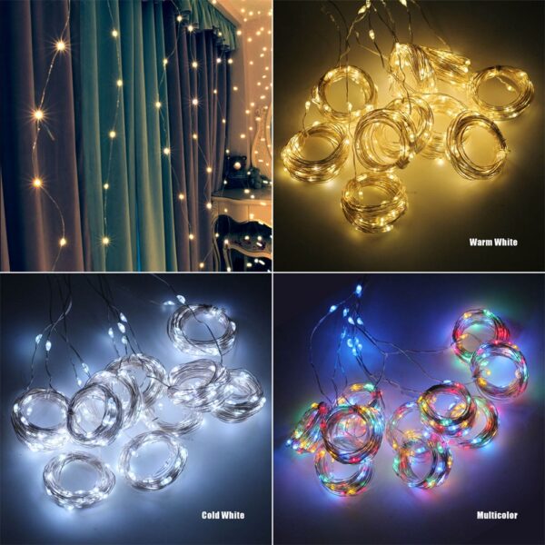 USB String Lights 3M LED Curtain Garland on the Window