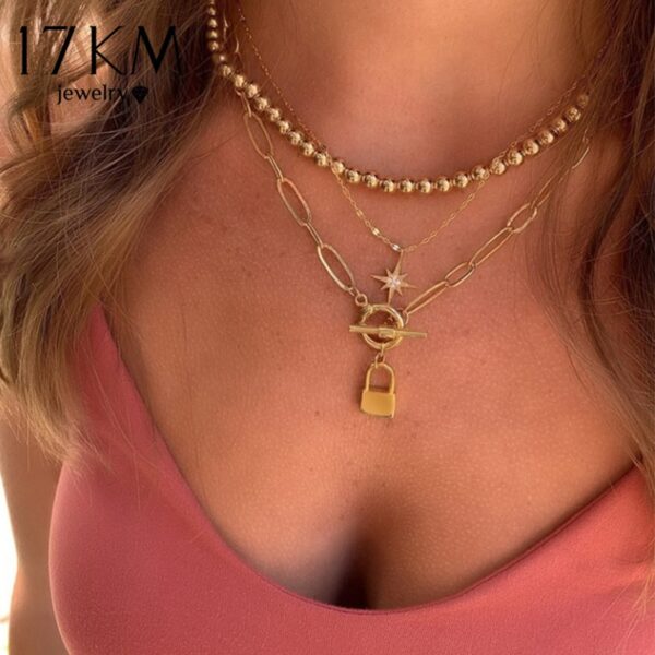 17KM Bohemian Gold Necklaces For Women